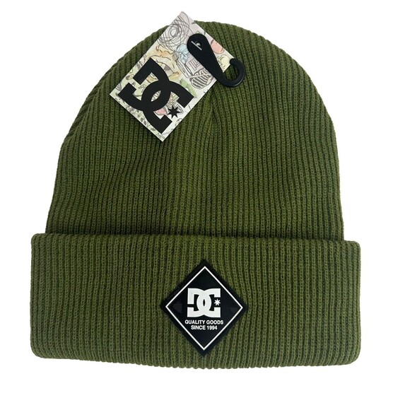 DC SHOES Unisex’s Beanie Hat Green One Size New - Picture 1 of 6